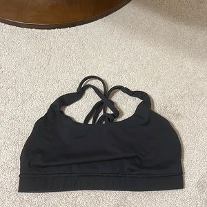Black Lululemon criss cross back sports bra